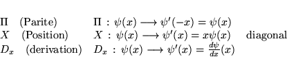 \begin{displaymath}
% latex2html id marker 15366\begin{array}{lll}
\Pi \quad (...
...x)\longrightarrow \psi '(x)=\frac{d\psi }{dx}(x) &
\end{array}\end{displaymath}